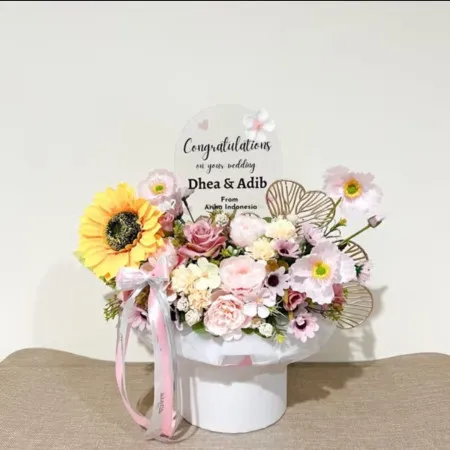 Bloom Box Akrilik Ucapan Wedding Binjai