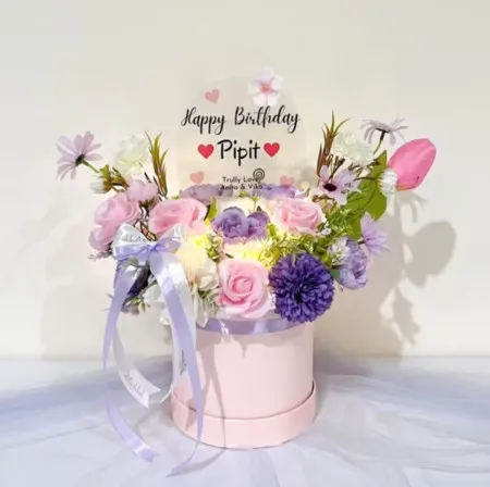 Bloom Box Akrilik Ucapan Ulang Tahun Binjai